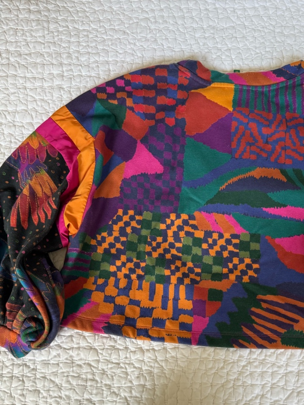 FARM Rio Patchwork Cropped Sweatshirt - Multicolor - Picture 3 of 12